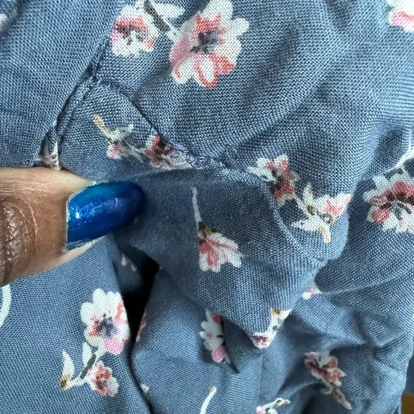 Japna‎ Bohemian Blue Floral Wide Leg Jumpsuit - Picture 14 of 14